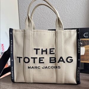 Marc Jacobs Black and Cream Tote Bag